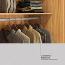 Ver imagem 5 de Guarda-Roupa Solteiro Midi Capelinha 2 Portas 2 Gavetas com Espelho Cinamon/Off White - Demóbile
