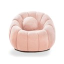 Ver imagem 7 de Poltrona Decorativa Orgânica Giratória com Puff Cloud Bouclê E03 - D’Rossi