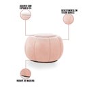 Ver imagem 4 de Poltrona Decorativa Orgânica Giratória com Puff Cloud Bouclê E03 - D’Rossi