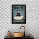 Ver imagem 2 de Quadro Decorativo Banheiro Black Pug 45x34cm:madeira Preta