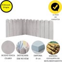 Ver imagem 4 de Cabeceira Painel Cama Queen Box Nuvem Suede Sandy 160 cm:Cinza Claro