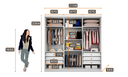 Ver imagem 3 de Guarda Roupa Casal Vertice New 6 Portas 6 Gavetas com Espelho Nh Rei de Casa Neve