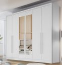 Ver imagem 1 de Guarda Roupa Casal Vertice New 6 Portas 6 Gavetas com Espelho Nh Rei de Casa Neve