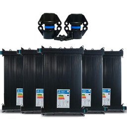 Kit Aquecimento Solar Piscina 3 placas 4mt + 2 placaS 3,7mt - 1