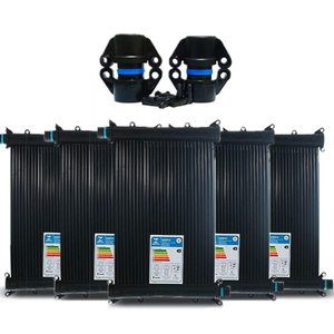 Kit Aquecimento Solar Piscina 3 placas 4mt + 2 placaS 3,7mt