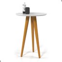Ver imagem 2 de Mesa Lateral Violeta Redonda MDF 46cm Branco Oft Móveis