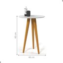 Ver imagem 3 de Mesa Lateral Violeta Redonda MDF 46cm Branco Oft Móveis
