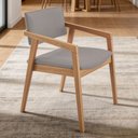 Ver imagem 4 de Kit 02 Cadeiras para Sala de Jantar Estar Living Giorgia L02 Suede Cinza - Lyam Decor