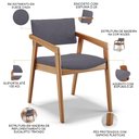 Ver imagem 4 de Kit 02 Cadeiras para Sala de Jantar Estar Living Giorgia B04 Suede Cinza - Lyam Decor