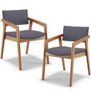 Ver imagem 1 de Kit 02 Cadeiras para Sala de Jantar Estar Living Giorgia B04 Suede Cinza - Lyam Decor