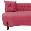 Ver imagem 5 de Sofá 3 Lugares Orgânico Curvo Tókio 180cm Suede Rosa