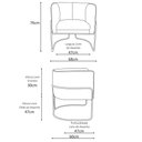 Ver imagem 4 de Kit 02 Poltronas Decorativas Betina Base Aço Ouro Fosco Bouclé Terracota - Nexta Casa