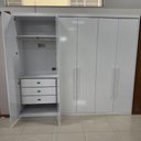 Ver imagem 3 de Guarda Roupa Casal Luca 6 Portas 6 Gavetas Bom Pastor Branco