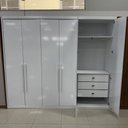 Ver imagem 1 de Guarda Roupa Casal Luca 6 Portas 6 Gavetas Bom Pastor Branco