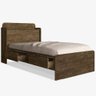 CAMA TAMIRES BAU CASTANHO WOOD - 2