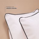 Ver imagem 4 de Kit 2 Fronhas Linea 50cm X 70cm Micropercal 200 Fios - Preto - 100% Poliéster