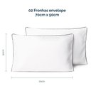 Ver imagem 7 de Kit 2 Fronhas Linea 50cm X 70cm Micropercal 200 Fios - Preto - 100% Poliéster