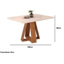 Ver imagem 4 de Conjunto: Mesa Sala Jantar Celeste Tampo Madeirado C/ Vidro Curvo 120x90cm e 4 Cadeiras Lia Cedro/