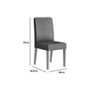 Ver imagem 3 de Conjunto: Mesa Sala Jantar Celeste Tampo Madeirado C/ Vidro Curvo 120x90cm e 4 Cadeiras Lia Cedro/