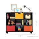 Ver imagem 2 de Nicho Organizador com Rodinhas Portland Preto com 3 Gavetas Coloridas