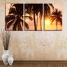 Quadro Decorativo 30x66 palmeiras na praia retrô - 2