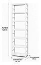 Ver imagem 4 de Estante Multiuso Organizador Livreiro Estilo Industrial 180x60 Branco Total