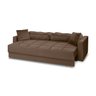 Sofá Cama Reclinável Retrátil 3 Lugares Zurique Marrom - Meu Estofado Sofá Cama Reclinável Retrátil  - 1