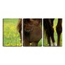 Quadro Decorativo 30x66 cavalo pastando entre flores - 1