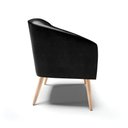 Ver imagem 2 de Cadeira Sala de Jantar Pé Palito Natural Kit 2 Stella Sintético Pu D03 - D'Rossi Cor Preto