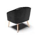 Ver imagem 4 de Cadeira Sala de Jantar Pé Palito Natural Kit 2 Stella Sintético Pu D03 - D'Rossi Cor Preto