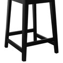 Ver imagem 3 de Banqueta Gabi Madeira Maciça Encosto C- Telinha C- 68cm Altura - Preto Assento Madeira Preto