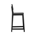 Ver mais imagens de Banqueta Gabi Madeira Maciça Encosto C- Telinha C- 68cm Altura - Preto Assento Madeira Preto