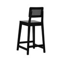 Ver imagem 5 de Banqueta Gabi Madeira Maciça Encosto C- Telinha C- 68cm Altura - Preto Assento Madeira Preto