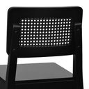 Ver imagem 2 de Banqueta Gabi Madeira Maciça Encosto C- Telinha C- 68cm Altura - Preto Assento Madeira Preto