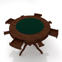 Conjunto Mesa de Jogos Carteado Bellagio Tampo Reversível e 4 Cadeiras Madeira Poker Base Estrela Ve - 2