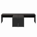 Ver imagem 2 de Mesa L Escritório 2 Lugares 3,00m X 1,50m Pés Painel F5 Cor:preto