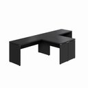 Ver imagem 6 de Mesa L Escritório 2 Lugares 3,00m X 1,50m Pés Painel F5 Cor:preto