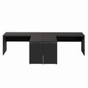 Ver imagem 1 de Mesa L Escritório 2 Lugares 3,00m X 1,50m Pés Painel F5 Cor:preto