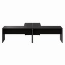 Ver imagem 7 de Mesa L Escritório 2 Lugares 3,00m X 1,50m Pés Painel F5 Cor:preto