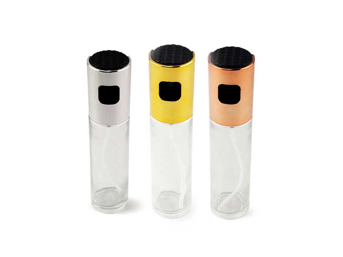 Kit 2 Spray Pulverizador Borrifador Dosador Para Azeite Vinagre Frasco De Vidro Acabamento Plástico  - 7
