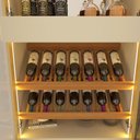 Ver imagem 5 de Cristaleira Bar Adega Prisma 4 Portas Reflecta LED Off White Dourado - Gelius