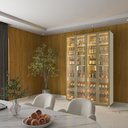 Ver imagem 7 de Cristaleira Bar Adega Prisma 4 Portas Reflecta LED Off White Dourado - Gelius