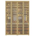Ver imagem 6 de Cristaleira Bar Adega Prisma 4 Portas Reflecta LED Off White Dourado - Gelius