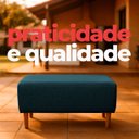 Ver mais imagens de Puff Sala Damon Multiuso Linho Azul Pés Palito Castanho