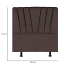 Ver imagem 3 de Cabeceira Estofada Cama Box Solteiro 100 Cm Louise Corino Marrom