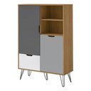 Ver imagem 6 de Adega Bar com Pés Metálicos Multimóveis CR50035 Carvalho/Grafite