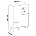 Ver imagem 3 de Adega Bar com Pés Metálicos Multimóveis CR50035 Carvalho/Grafite