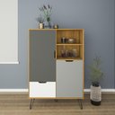 Ver imagem 1 de Adega Bar com Pés Metálicos Multimóveis CR50035 Carvalho/Grafite