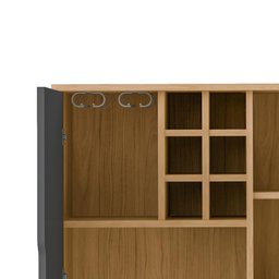 Adega Bar com Pés Metálicos Multimóveis CR50035 Carvalho/Grafite - 5