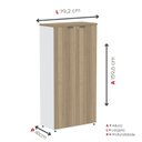 Ver imagem 4 de Armário Alto para Escritório 2 Portas com Chave 159,6cm P25 Pandin Branco/Noce Marromle